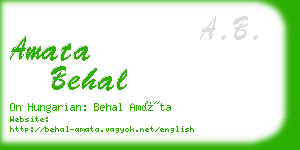amata behal business card